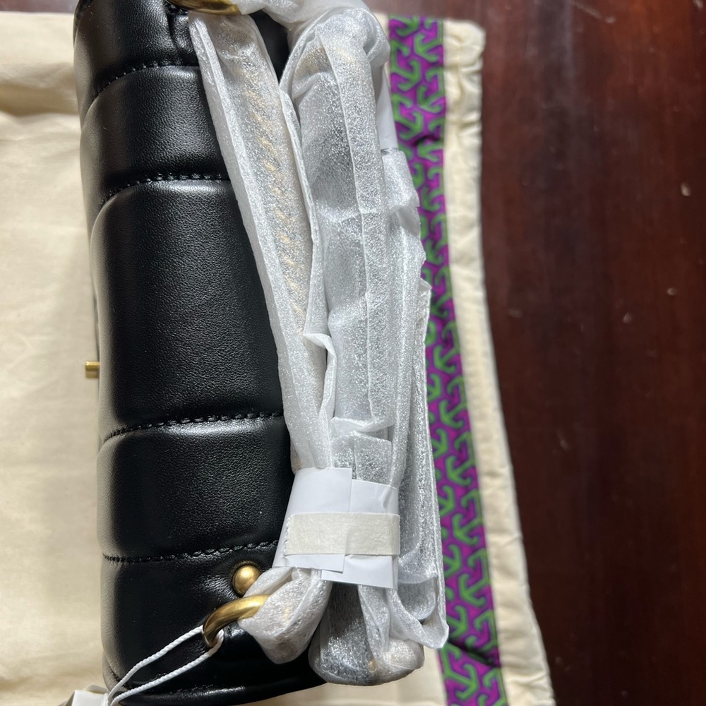 Tory Burch Kira Chain Quilted black NEW - Picture 6 of 13